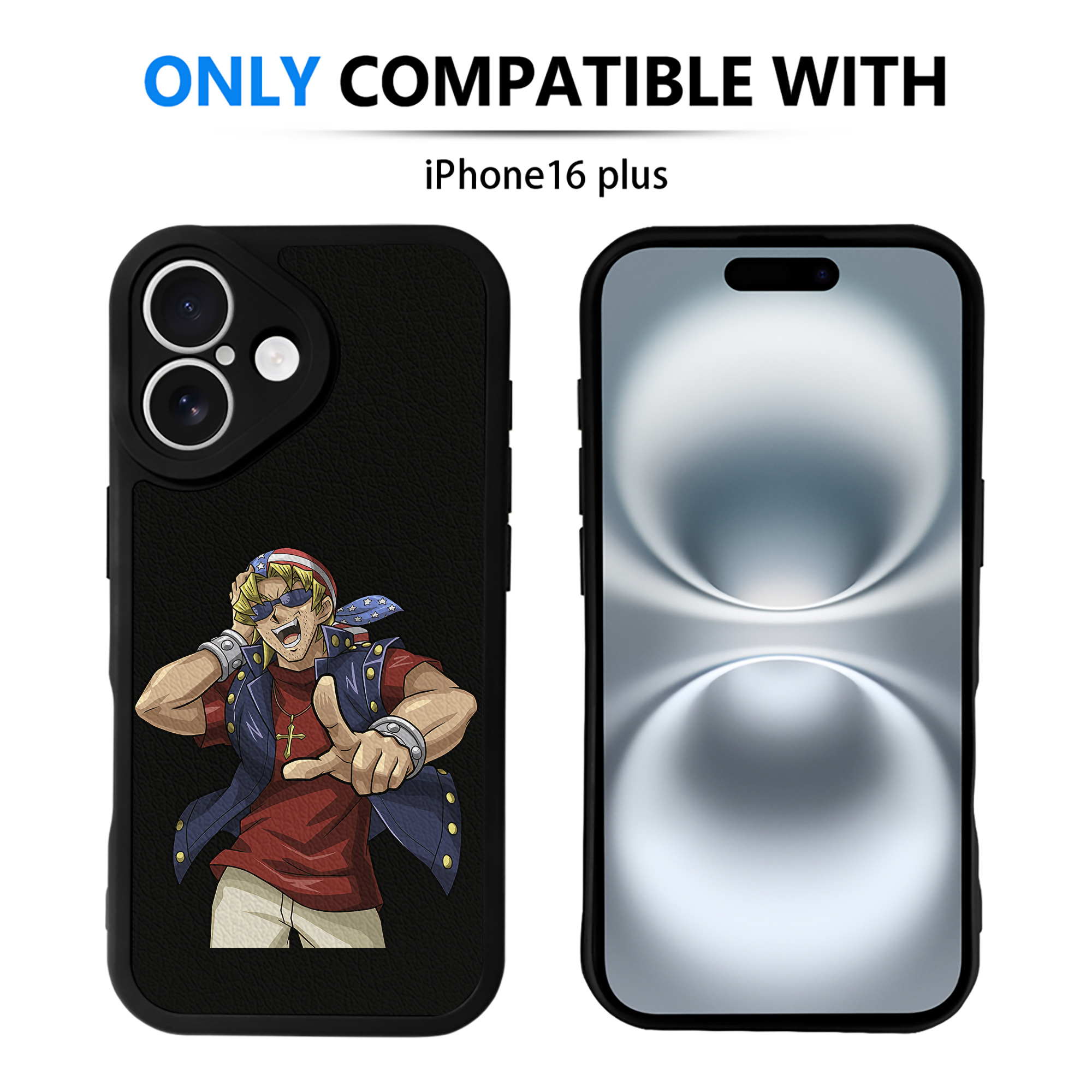 （画像用） 遊☆戯☆王 Yu-Gi-Oh! 【iPhone 16シリーズ対応】シリコンスマホケース（レザー調） 材質：シリコン